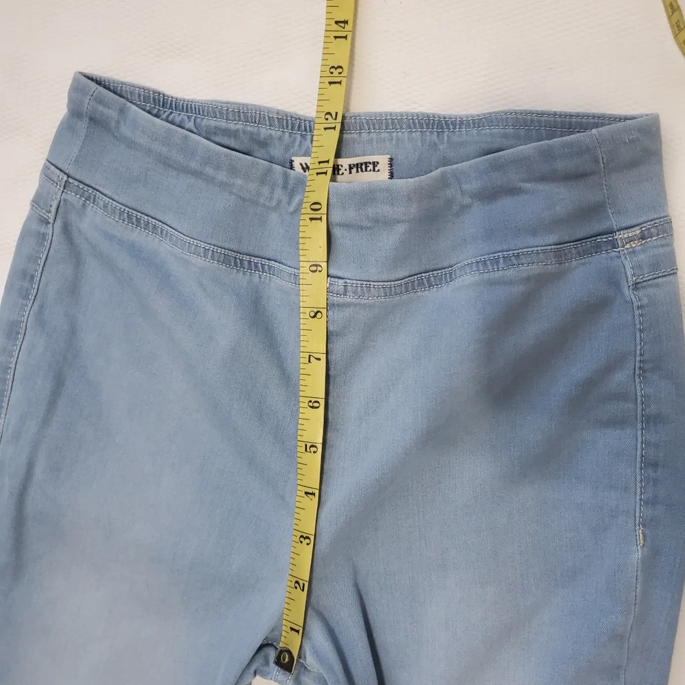We The Free People Penny Pull On Flare Jeans Voyager Blue Small